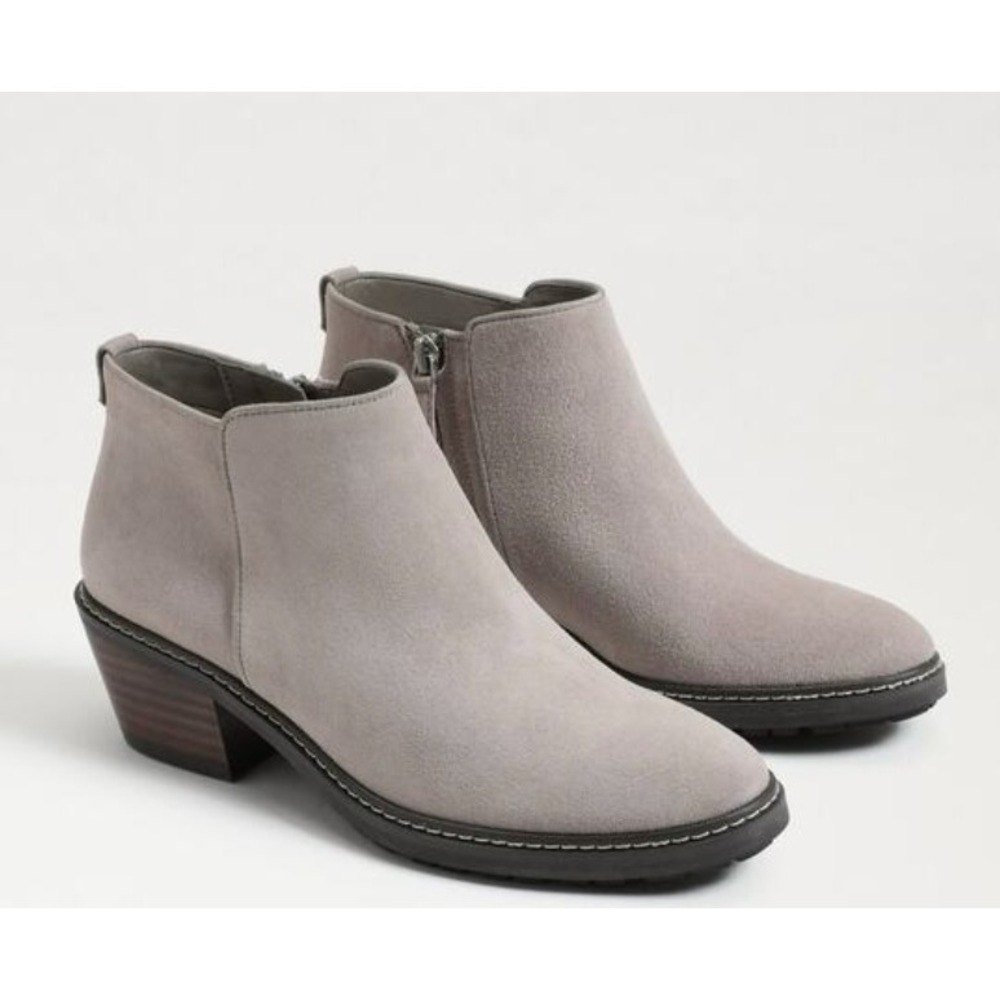 Sam Edelman Pryce Water Repellent Suede Booties NWT Taupe Women's 8.5